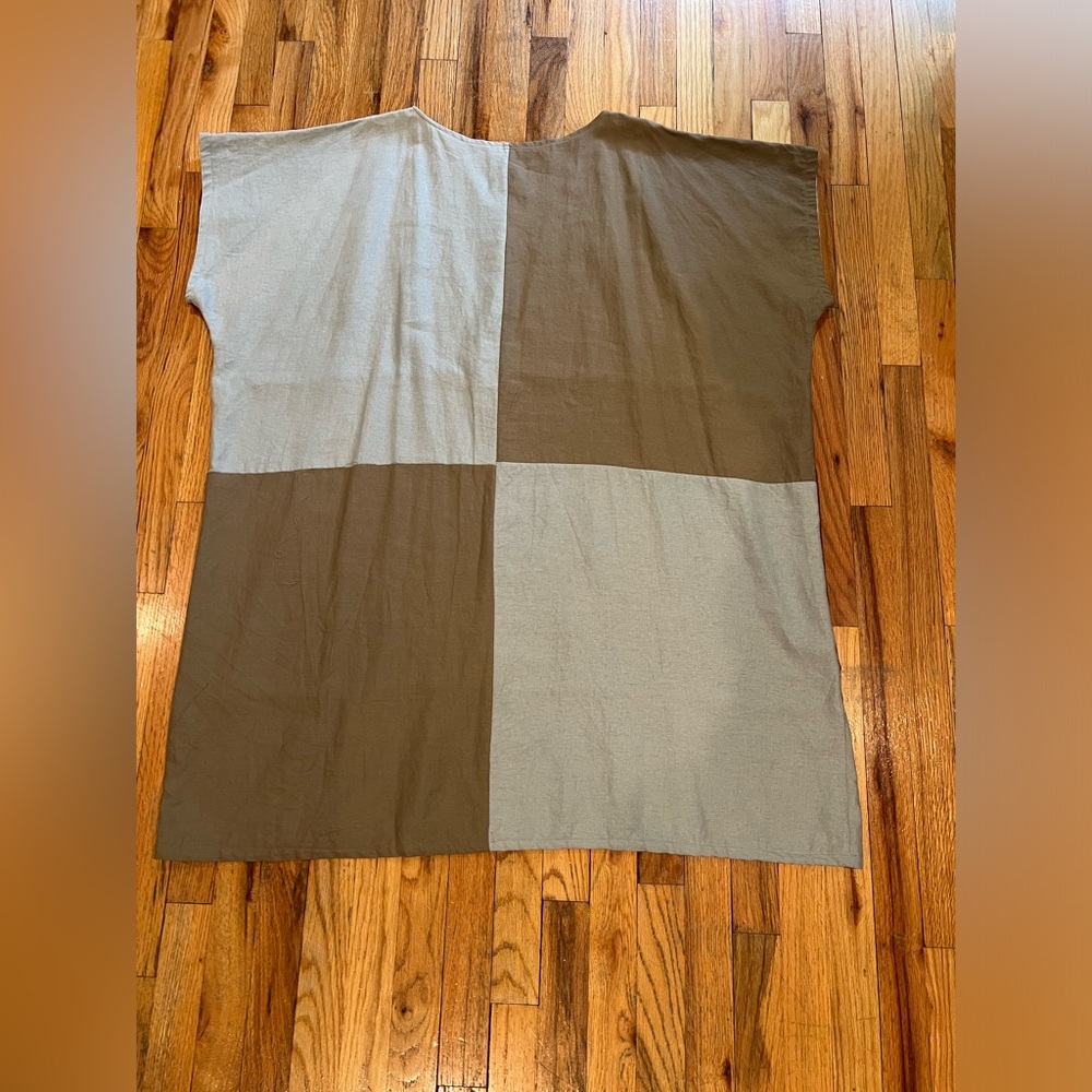 Jess feury patchwork sack shape dress